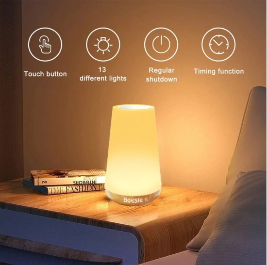 13 kleur veranderende nachtlampje afstandsbediening touch usb oplaadbare rgb nachtlamp dimbare lamp draagbare tafelbedlampje
