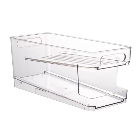 6gbakoelkast opslag 2 tier rolling box blikjes frisdrank drank fles houder keuken opslag self vulling blikjes