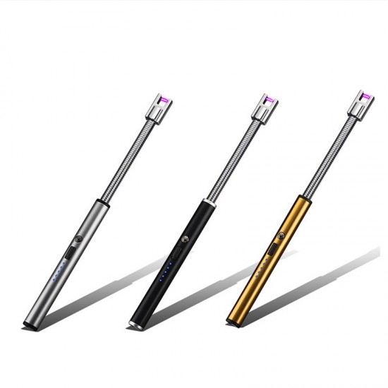 8yylusb elektrische oplaadbare lange keuken aansteker voor kachel winddicht led plasma arc vlamloze kaars ongebruikelijke aanstekers