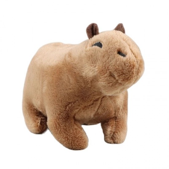 Axdf18cm simulatie capybara knuffel pluizige capibara pop zacht knuffeldier speelgoed kids verjaardagscadeau speelgoed home room decor