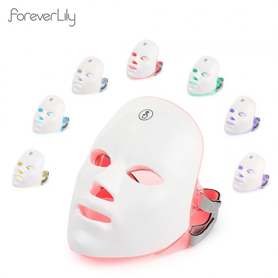 Bafhusb charge 7 kleuren led gezichtsmasker photon therapie huidverjonging anti acne rimpel verwijderen huidverzorging masker huidverhelderende