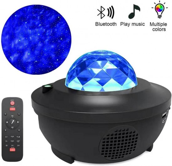 Bgscsterrenhemel projector led star galaxy projector oceaan wave nachtlampje muziek player remote roterende sterrenhemel porjector slaapkamer