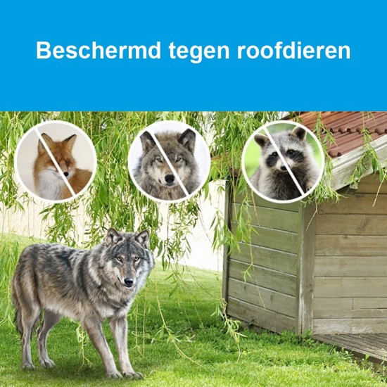 Boeste automatische kippenhokdeur beschermd tegen roofdieren 0