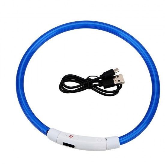 Eg3qled licht halsband afneembare gloeiende usb opladen lichtgevende leiband voor grote kat kraag kleine heldere labrador