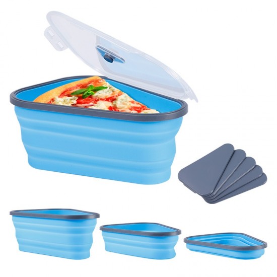 Eirtopvouwbare driehoekige pizza slice container keuken gereedschap herbruikbare pizza pack container doos pizza opslag container draagbare