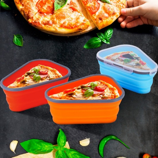 Fnh3opvouwbare driehoekige pizza slice container keuken gereedschap herbruikbare pizza pack container doos pizza opslag container draagbare