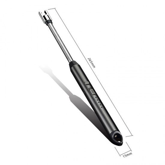 J87q360 keuken elektrische usb winddichte aansteker lange kaars bbq gasfornuis ontstekingspistool oplaadbare boog vlamloze plasma aansteker