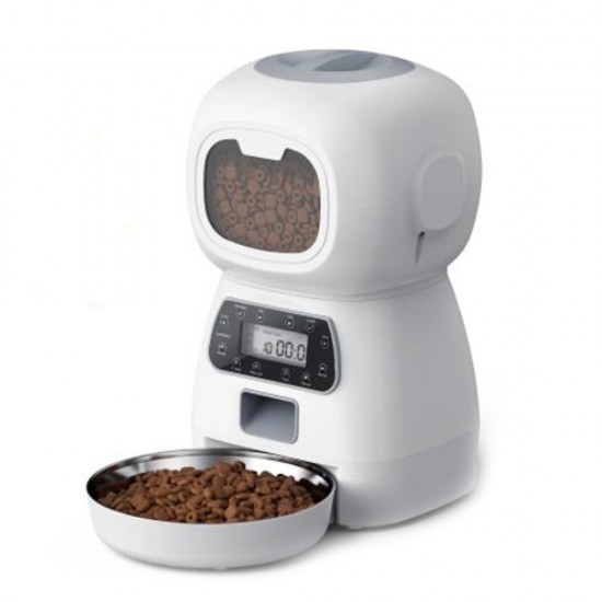 Kbr7nieuwe pet feeder huisdier dispenser voor kat en hond reizen supply automatische smart slow feeder dispenser
