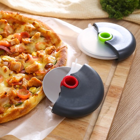 Kqkhrvs ronde wiel snijmes voor pizza met deksel roller dough slicer cutter gebak keuken bakken accessoires