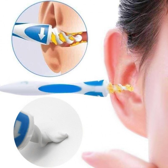 Mcreoor cleaner met zachte siliconen ear wax remover tool 16 vervanging tips spiraal oorsmeer cleaner gezondheid