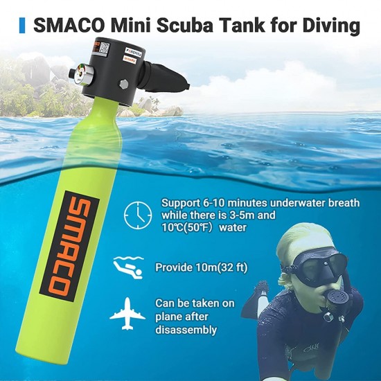 Pcfksmaco draagbare duiktank zuurstofcilinder scuba dive snorkel mini onderwater cilinder duikuitrusting professionele luchttank