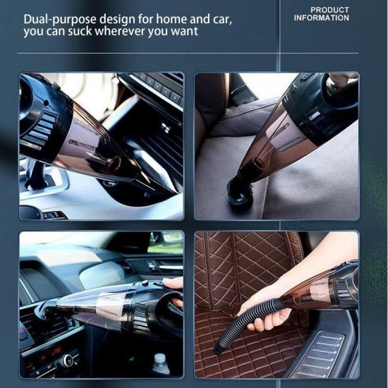 Pimxusb opladen 6000pa zuigkracht auto stofzuiger krachtige draadloze draagbare stofzuiger aangedreven door sigarettenaansteker