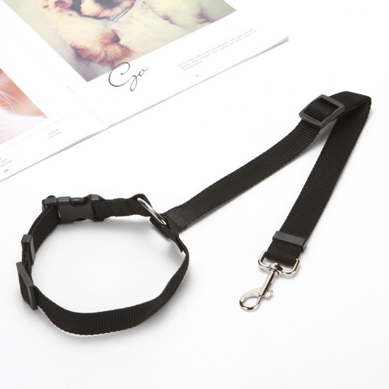 Pmvdeffen kleur twee in een huisdier autogordel nylon lead leash achterbank veiligheidsgordel verstelbare honden harnas kraag