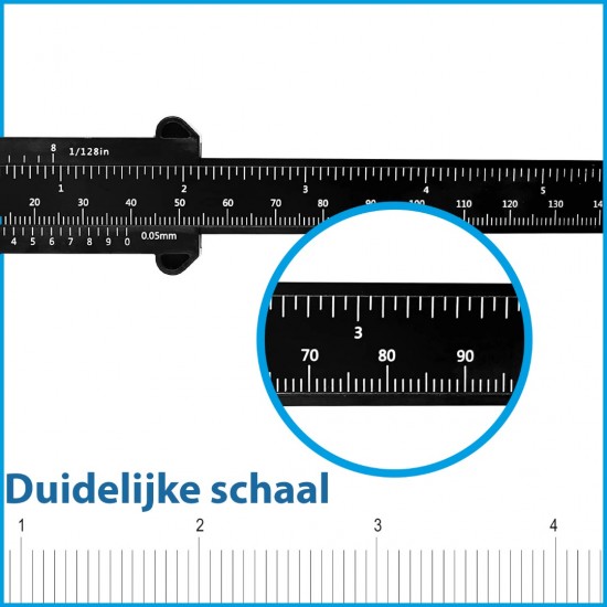 Professionele schuifmaat van 150 mm voor nauwkeurig meten met details