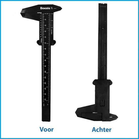 Professionele schuifmaat van 150 mm voor nauwkeurig meten met voorkant en achterkant