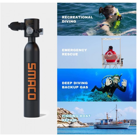 Pvewsmaco draagbare duiktank zuurstofcilinder scuba dive snorkel mini onderwater cilinder duikuitrusting professionele luchttank
