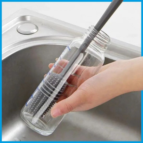 Siliconen borstel met handvat om glazen schoon te maken met hand