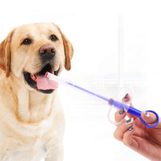 Ujdq1pcs pet geneeskunde spuit tablet pil gun piller push dispenser geneeskunde water melk spuit hond kat