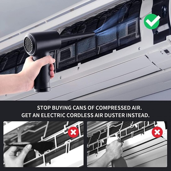 Vvza51000 rpm draadloze luchtstofdoek persluchtblazer elektrische draadloze luchtpistool computer toetsenbordcamera reiniging stofblaaspistool