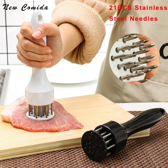 Wl1y21 pins rvs vlees puncher multi naald tenderizer steak hamer piercing losse kloppend keuken accessoires voor