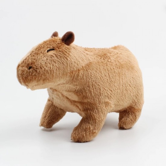 Xjsz18cm simulatie capybara knuffel pluizige capybara doll soft gevulde animal toy kinderen verjaardagscadeau speelgoed thuis room