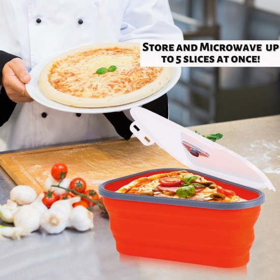 Zdfaopvouwbare driehoekige pizza slice container keuken gereedschap herbruikbare pizza pack container doos pizza opslag container draagbare